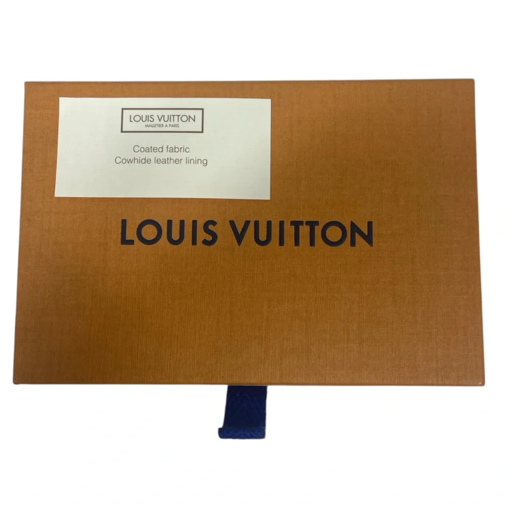 Louis Vuitton Wallet Accessory Gift Storage Empty Box + Card Orange 5.5x3.5x1